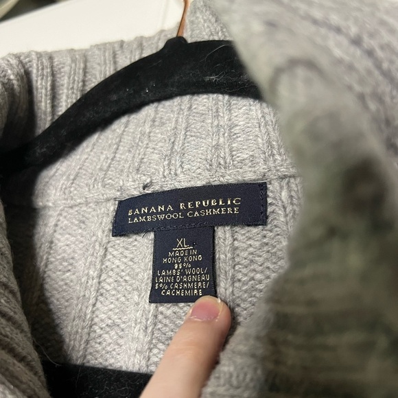 Vintage Banana Republic Lambswool Cashmere Full Zip Sweater - Picture 7 of 11